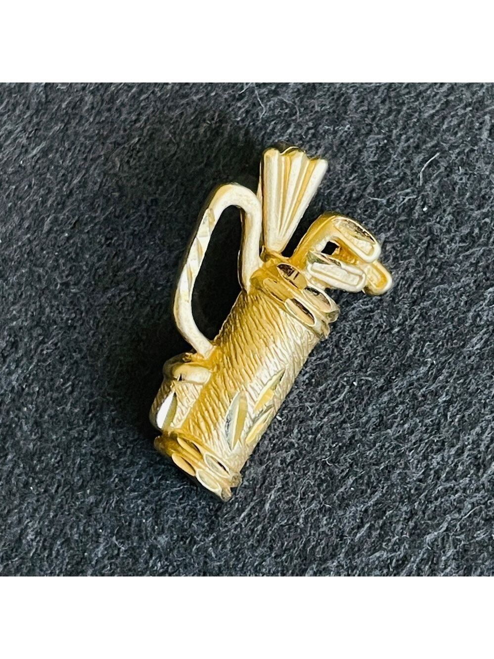 14k Gold Golf Bag Charm Golfers Club Pendant Necklace by Michael Anthony